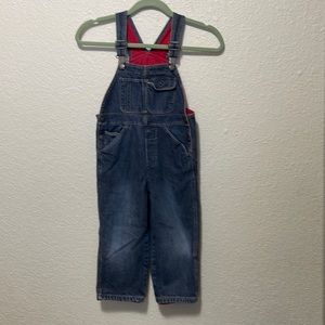Baby Gap Toddlers Red Lined Bib Overalls. Super Cute. Good Condition. Si…